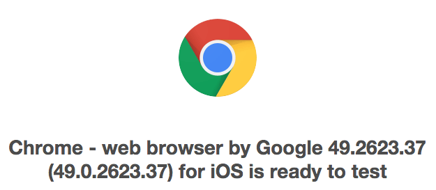 Бета Google Chrome 49 для iOS