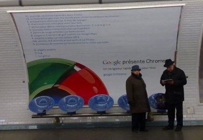 Реклама Google Chrome в Европе