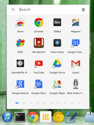 Google Chrome отказывается от панели запуска приложений