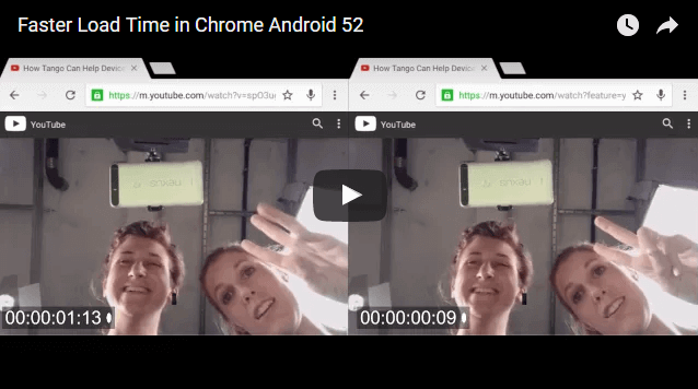 Быстрая загрузка видео в Google Chrome 52 для Android