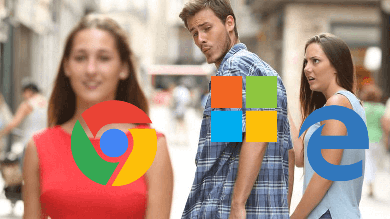 Сотрудник Microsoft установил браузер Google Chrome во время своего доклада